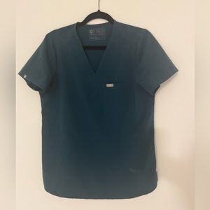 Figs Medium Teal One Pocket Scrub Top